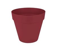 Pot de fleur - - Loft Urban Rond - Roues 50 - Rouge - L 49 x B 48.5 x H 45 cm - Extérieur - 100% recyclé