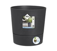 Elho Greensense Aqua Care Rond 30 - Pot De Fleurs pour Intérieur & Extérieur - Ø 29.5 x H 29.1 cm - Gris/Gris Charbon