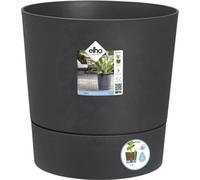 ELHO Pot de fleur Rond Greensense Aqua Care - Ø 34.5 x H 34.1 cm - 35 L - Gris Charbon