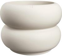 Elho Amber Roll Low 60 - Pot de Fleur - Interieur & Extérieur - Plastique 100% Recyclé - Ø 59.9 x H 46.1 cm - Blanc/Linen White