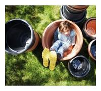 ELHO Pot de fleurs Green Basics Cilinder - Ø 64 x H 49 cm - Extérieur - 100% recyclé - Noir