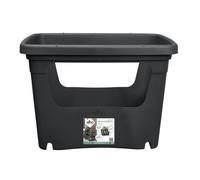 ELHO - Pot de fleurs - Green Basics Stack & Grow Large - Living Black - Extérieur - L 35,1 x L 50,9 x H 35,7 cm