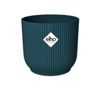 ELHO Pot de fleurs rond avec roues Vibes Fold - Ø 35 x H 32 cm - Intérieur - 100% recyclé - Bleu