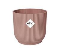 Elho Vibes Fold Rond Roues 35 - Pot De Fleurs pour Intérieur - Plastique 100% recyclé - Ø 34.9 x H 32.4 cm - Rose/Rose Poudré