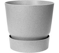 ELHO Pot de fleurs rond Greenville 25 - Extérieur - Ø 24,48 x H 23,31 cm - Gris béton vivant Gris béton vivant G
