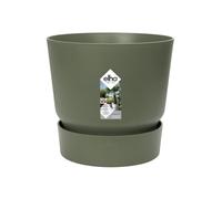 Elho - Pot de fleurs rond Greenville - Ø 55 x H 50 cm - Extérieur - 100% recyclé - Vert