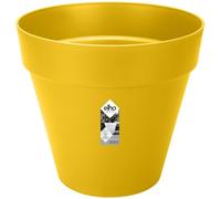 Elho Pot de fleurs Loft Urban Rond 40 - Plastique 100% recyclé - Ø 38,5 x H 35,3 cm - Jaune/Ocre