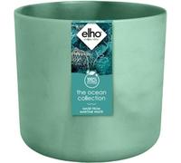 ELHO Pot de fleurs rond The Ocean Collection - Ø 22 x H 20 cm - Intérieur - 100% recyclé - Vert