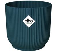 ELHO Pot de fleurs Rond VIBES - Ø25 x H23cm - Plastique - Bleu Foncé