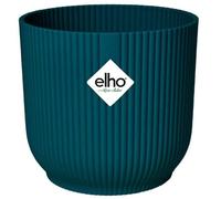 ELHO Pot de fleurs Rond Vibes Fold - Plastique - Ø29,5 X h 27,2 cm - Bleu foncé