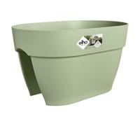 Elho - Pot De Fleurs - Vibia Campana Flower Bridge 40 - Vert Pistache - Balcon Exterieur - L 26 X W 39 X H 22 Cm