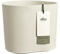 Elho Eden 25 - Pot de Fleur - Interieur & Extérieur - Plastique 100% Recyclé - Ø 24.5 x H 23.1 cm - Blanc/Blanc Lin