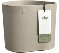Elho Eden 25 - Pot de Fleur - Interieur & Extérieur - Plastique 100% Recyclé - Ø 24.5 x H 23.1 cm - Gris/Taupe Doux