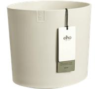Elho Eden 30 - Pot de Fleur - Interieur & Extérieur - Plastique 100% Recyclé - Ø 28.2 x H 27.9 cm - Blanc/Blanc Lin