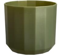 Elho Facet Rond 17cm - Pot de Fleurs pour Intérieur - Plastique 100% Recyclé - Ø 16.6 x H 14.9 cm - Vert/Vert Fôret