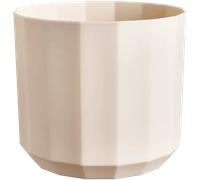 Elho Facet Rond 23cm - Pot de Fleurs pour Intérieur - Plastique 100% Recyclé - Ø 22.7 x H 20.4 cm - Rose/Rose Amande