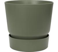 ELHO Pot de fleurs rond Greenville 25 - Extérieur - Ø 24,48 x H 23,31 cm - Vert feuille