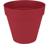 ELHO Pot de fleur Loft Urban Rond avec roues - Rouge - Ø 38.5 x H 35 cm - Extérieur - 100% recyclé