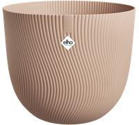 Elho Pot Sereh Round 25 – Intérieur & extérieur – Plastique 100% recyclé – Ø 24,5×21 cm – Marron