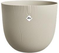 Elho Pot de fleurs Sereh Rond 25 cm – 100% plastique recyclé Intérieur/Extérieur – Beige champignon