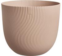 Elho Sereh Round 40 - Pot de Fleur - Interieur & Extérieur - Plastique 100% Recyclé - Ø 39.0 x H 33.3 cm - Marron/Cool Clay