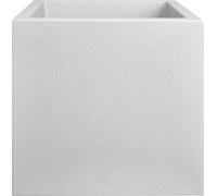 Elho Vivo Next Carré 40 - Planteur pour Intérieur & Extérieur - Plastique 100% Recyclé - Ø 39.0 x H 37.9 cm - Gris/Living Ciment