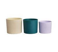 ELHO Pots de fleur Lex Pott - Set 14 cm - Blanc Vert Violet - L 14 x W 13.8 x H 12 cm - Intérieur - 100% recyclé