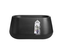 Elho Pure Cone Long Wheels 75 - Planteur pour Intérieur & Extérieur - Plastique Recyclé - L74.0 x H35.8 cm - Noir/Noir