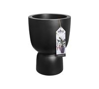 Elho Pure Coupe 35 - Pot De Fleurs pour Intérieur & Extérieur - Ø 34.9 x H 49.0 cm - Noir/Noir