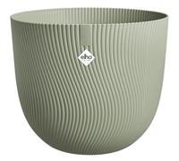 Elho Sereh Round 25 - Pot de Fleur - Interieur & Extérieur - Plastique 100% Recyclé - Ø 24.5 x H 21 cm - Vert/Vert Scandinave