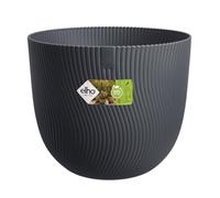 Elho Sereh Round 40 - Pot de Fleur - Interieur & Extérieur - Plastique 100% Recyclé - Ø 39.0 x H 33.3 cm - Noir/Anthracite