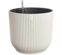 elho Set All-in-1 Pot Vibes Rond 25 cm avec Système d’Irrigation - blanc lin