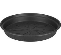 Elho Green Basics Soucoupe 25 - Soucoupe pour Intérieur, Extérieur, Culture & Récolte - Ø 25.5 x H 3.6 cm - Noir/Living Noir