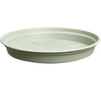 Elho Green Basics Soucoupe 25 - Soucoupe pour Intérieur, Extérieur, Culture & Récolte - Ø 25.5 x H 3.6 cm - Vert/Vert Pierre