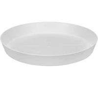 Elho Loft Urban Soucoupe Ronde 34 - Soucoupe pour Extérieur - Ø 34.3 x H 5.0 cm - Blanc/Blanc Soie