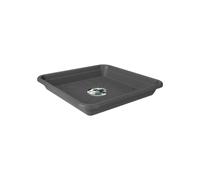 Elho Soucoupe Universel Carrée 20 - Soucoupe pour Intérieur & Extérieur - Ø 20.0 x H 3.0 cm - Noir/Anthracite