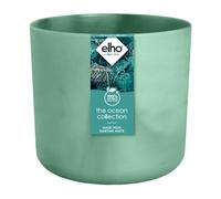 Elho The Ocean Collection Ronde 16cm - Pot de Fleur - Fabriqués à Base de déchets Marins - 100% matériaux recyclés - Vert/Vert Pacifique