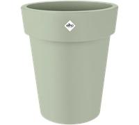 Elho Green Basics Top Planter Haut 35 - Pot De Fleurs pour Extérieur - Ø 34.5 x H 41.0 cm - Vert/Vert Pierre