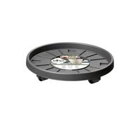 Elho Soucoupe Planttaxi Universel 30 pour intérieur et extérieur Ø 28,5 x H 6,5 cm Noir/Anthracite