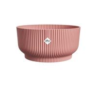 Elho Vibes Fold Bowl 25 - Pot de Fleurs pour Intérieur - Plastique 100% Recyclé - Ø 24.9 x H 12.1 cm - Rose/Rose Poudré