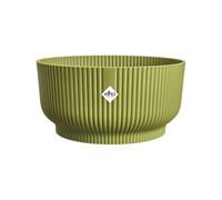 Elho Vibes Fold Bowl 25 - Pot de Fleurs pour Intérieur - Plastique 100% Recyclé - Ø 24.9 x H 12.1 cm - Vert/Vert Fougère