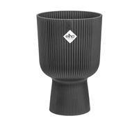 Elho Vibes Fold Coupe 14 - Pot De Fleurs pour Intérieur - Plastique 100% recyclé - Ø 13.9 x H 21.0 cm - Noir/Anthracite