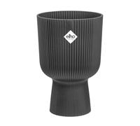 Elho Vibes Fold Coupe 14 - Pot De Fleurs pour Intérieur - Plastique 100% recyclé - Ø 13.9 x H 21.0 cm - Noir/Anthracite