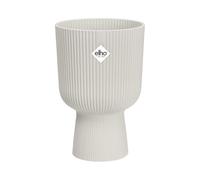 Elho Vibes Fold Coupe 14cm Pot de Fleurs - Blanc Soie | Ø 13.9 x H 21 cm | Convient à une utilisation en intérieur | Plastique 100 % recyclé