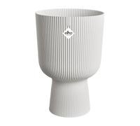 Elho Vibes Fold Coupe 30 - Pot De Fleurs pour Intérieur - Plastique 100% recyclé - Ø 29.5 x H 44.7 cm - Blanc/Blanc Soie