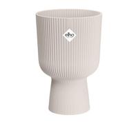 Elho Vibes Fold Coupe 30 - Pot De Fleurs pour Intérieur - Plastique 100% recyclé - Ø 29.5 x H 44.7 cm - Blanc/Linen White