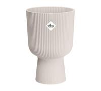 Elho Pot de fleurs Vibes Fold Coupe 30 – Plastique 100% recyclé – Ø 29.5 x H 44.7 cm, Blanc lin