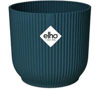 ELHO Pot de fleurs rond avec roues Vibes Fold - Ø 35 x H 32 cm - Intérieur - 100% recyclé - Bleu