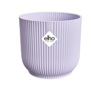 Elho Vibes Fold Rond 14 - Pot De Fleurs pour Intérieur - Plastique 100% Recyclé - Ø 14.1 x H 12.9 cm - Violet/Lilas Doux