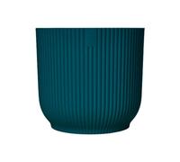 Elho Vibes Fold Rond 16 - Pot De Fleurs pour Intérieur - Plastique 100% Recyclé - Ø 16.1 x H 14.8 cm - Bleu/Bleu Foncé